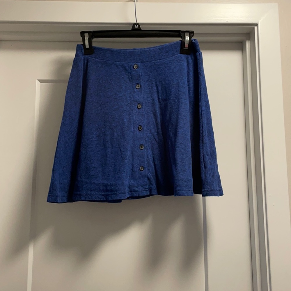 Stretchy Dark Blue Skater Skirt
